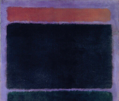 Mark Rothko, Untitled (Rust, Blacks on Plum), 1962, oil on canvas, 60 x 57 inches (Private Collection, Santa Monica © 1998 Kate Rothko Prizel & Christopher Rothko / Artists Rights Society (ARS), NY, Photo courtesy of The Mark Rothko Foundation)