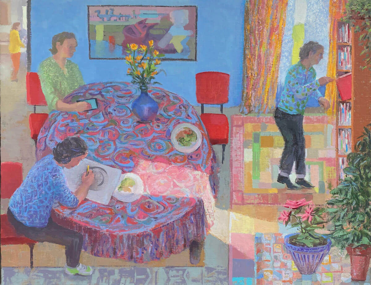 Larry Groff, Unbroken Circle, 2023, oil on linen, 24 × 30 inches (courtesy of the artist and Prince Street Gallery)