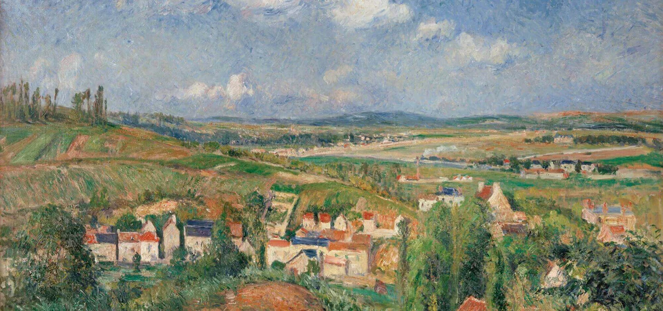 Camille Pissarro, L'Hermitage in Summer, Pontoise, 1877 (Helly Nahmad Gallery, New York)