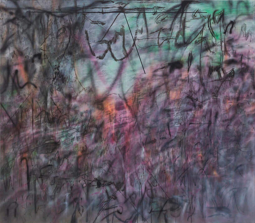 Julie Mehretu, Conjured Parts (eye), Ferguson, 2016, ink and acrylic on canvas, 84 x 96 inches (courtesy of Marian Goodman Gallery)