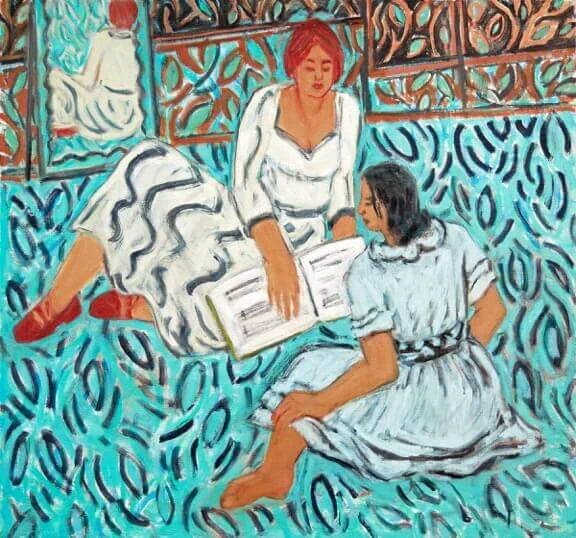 Barbara Grossman, Islamic Tiles, 2016, 20×30 inches, oil on linen (courtesy of the artist)